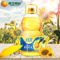 西王葵花籽油5L大桶裝 家用炒菜非轉(zhuǎn)基因 清新低油煙 一級壓榨油  4桶起批